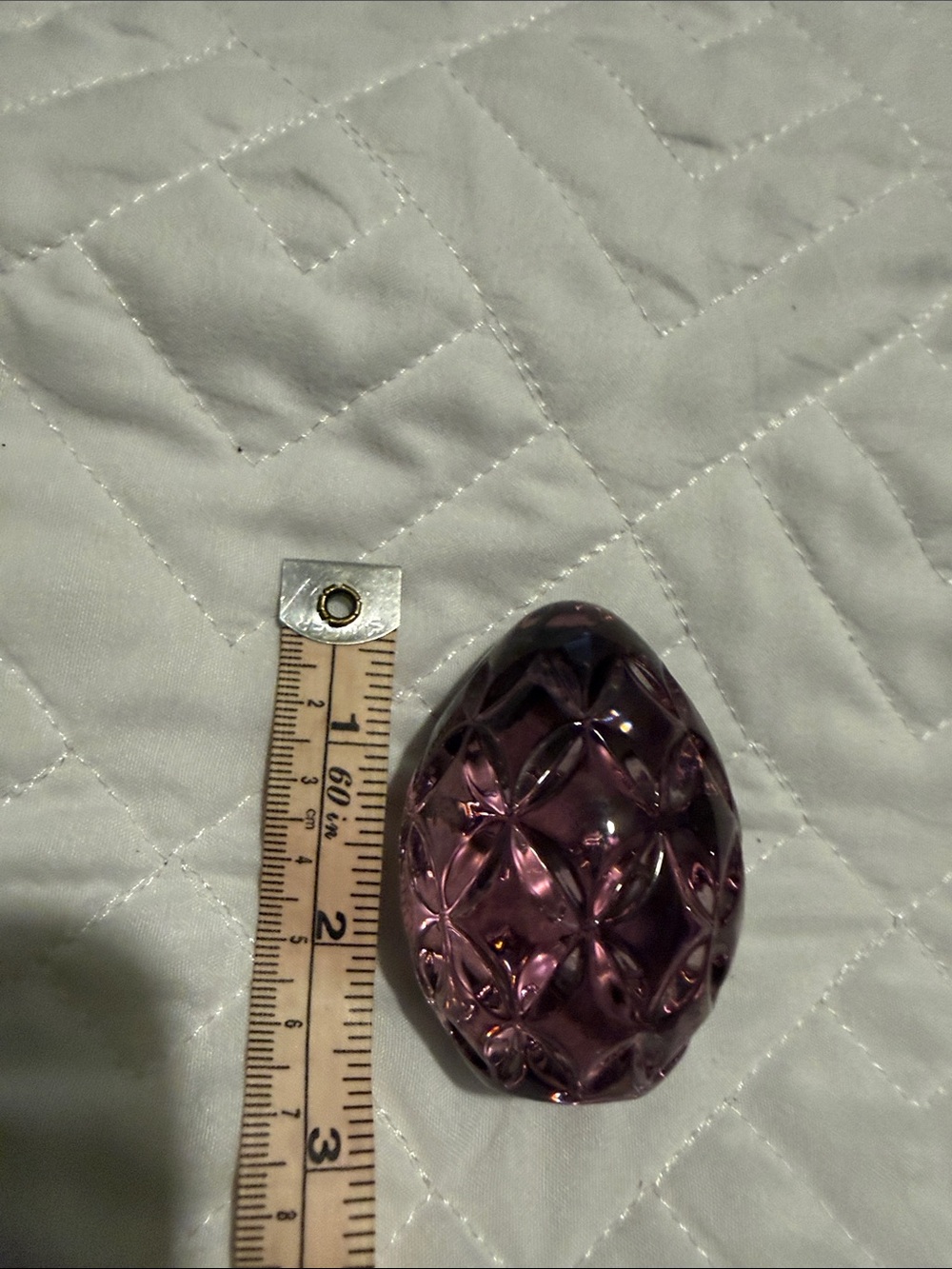 Waterford Crystal Amethyst Lavender Egg Paperweight - Picture 6 of 7